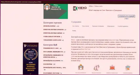 Статья про форекс организацию Kiexo Com размещена на сайте Директори ФинансМагнатес Ком