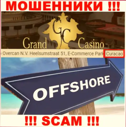 С Grand Casino связываться КРАЙНЕ РИСКОВАННО - прячутся в оффшорной зоне на территории - Кюрасао