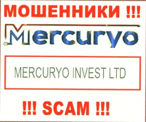 Юридическое лицо Меркурио - это Меркурио Инвест Лтд, такую информацию разместили шулера у себя на веб-портале