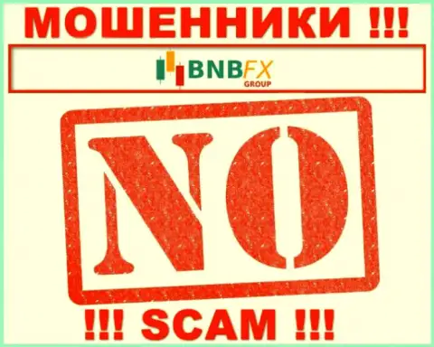 BNBFX - это ненадежная организация, ведь не имеет лицензионного документа