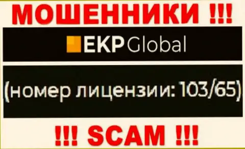 На web-сервисе EKP Global имеется лицензия, только вот это не отменяет их мошенническую сущность