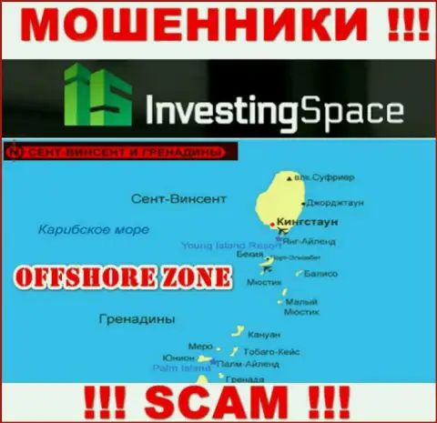 Investing Space пустили свои корни на территории - St. Vincent and the Grenadines, остерегайтесь взаимодействия с ними
