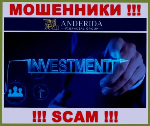 Anderida разводят лохов, оказывая мошеннические услуги в области Investing