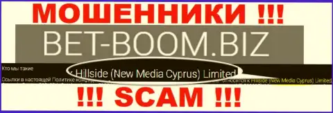 Юридическим лицом, управляющим мошенниками Bet Boom Biz, является Hillside (New Media Cyprus) Limited