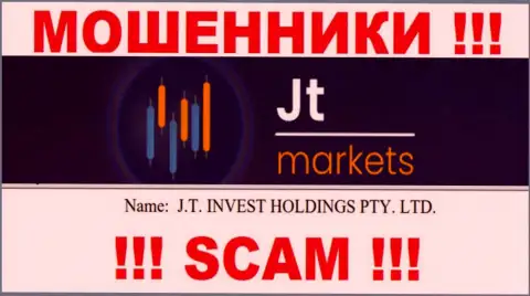 Вы не сможете сберечь собственные вложения связавшись с организацией JTMarkets Com, даже в том случае если у них имеется юридическое лицо J.T. INVEST HOLDINGS PTY. LTD