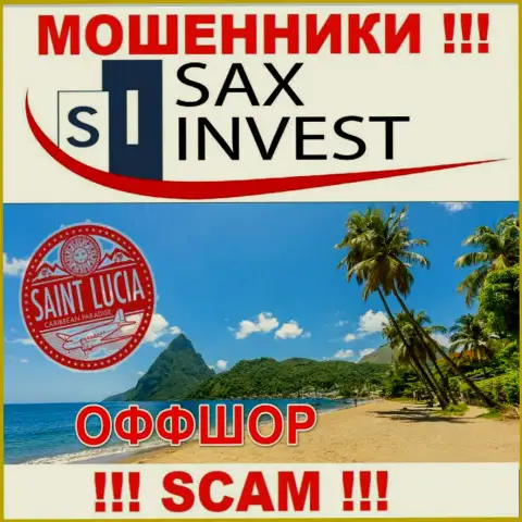 Т.к. SaxInvest Net базируются на территории Saint Lucia, отжатые вложенные деньги от них не вернуть
