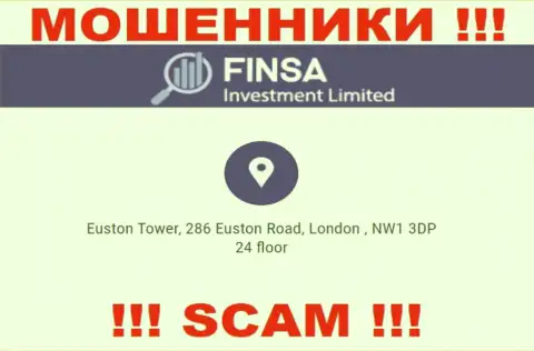 Избегайте совместной работы с организацией Finsa - данные мошенники представили фиктивный адрес регистрации