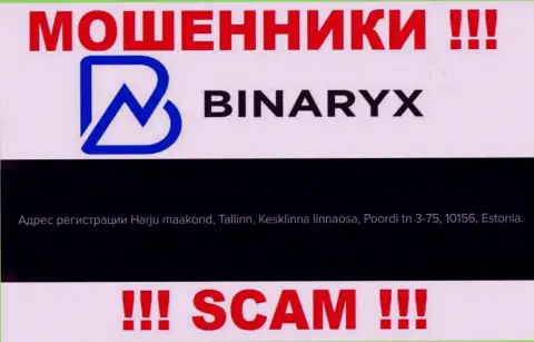 Не ведитесь на то, что Binaryx зарегистрированы по тому юридическому адресу, который разместили у себя на web-ресурсе
