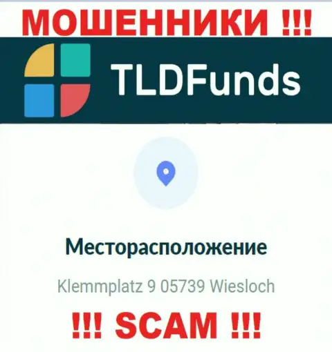 Информация о адресе регистрации TLD Funds, которая показана у них на сайте - неправдивая