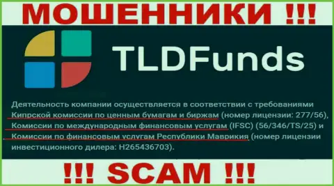 Деятельность организации TLDFunds прикрывается регулятором: мошенником - FSC