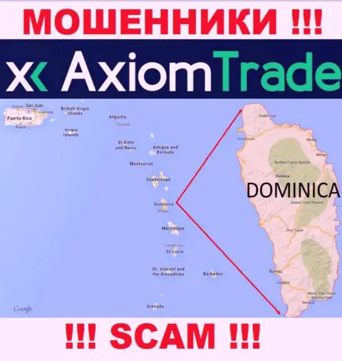 У себя на сайте Axiom Trade написали, что зарегистрированы они на территории - Commonwealth of Dominica