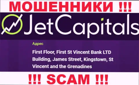 JetCapitals Com - это ЛОХОТРОНЩИКИ, пустили корни в оффшоре по адресу - Первый этаж, здание Фирст Ст Винсент Банк ЛТД, Джеймс-стрит, Кингстаун, Сент-Винсент и Гренадины