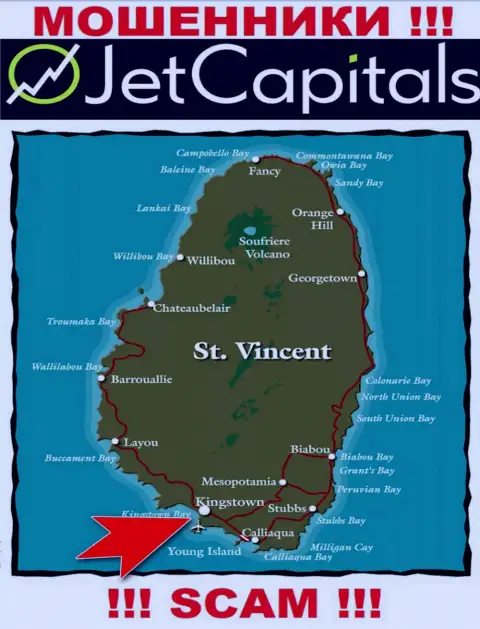 Kingstown, St Vincent and the Grenadines - здесь, в офшорной зоне, отсиживаются интернет разводилы Jet Capitals