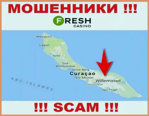 Curaçao - вот здесь, в оффшоре, зарегистрированы internet мошенники Fresh Casino
