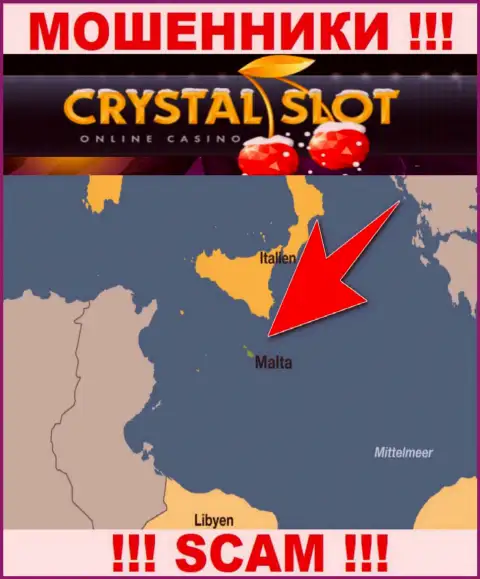 Malta - вот здесь, в офшоре, базируются интернет-мошенники Кристал Инвестментс Лимитед
