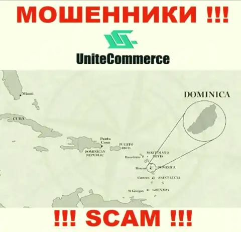 Unite Commerce находятся в оффшорной зоне, на территории - Commonwealth of Dominica