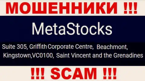 На официальном сайте MetaStocks приведен адрес регистрации этой конторы - Сьюит 305, Корпоративный Центр Гриффитш, Кингстаун, VC0100, Сент-Винсент и Гренадины (оффшор)