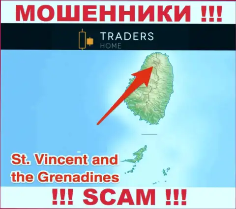 Контора TradersHome Com имеет регистрацию в оффшорной зоне, на территории - St. Vincent and the Grenadines