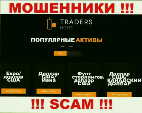 Будьте очень осторожны, вид деятельности TradersHome, ФОРЕКС это кидалово !!!