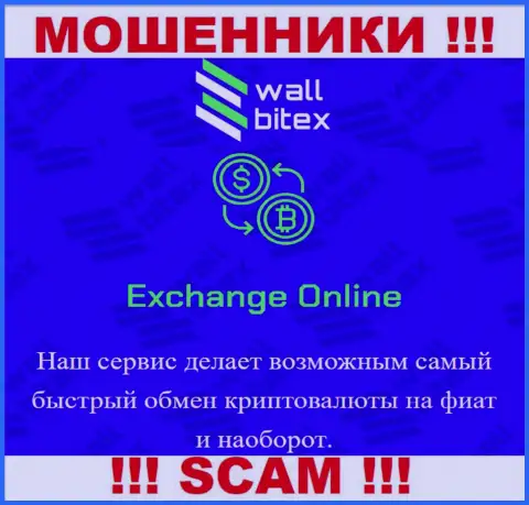 WallBitex заявляют своим доверчивым клиентам, что оказывают свои услуги в области Crypto exchange
