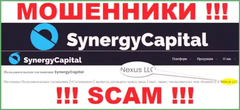 Юр лицо, владеющее internet мошенниками Synergy Capital - это Нексус ЛЛК