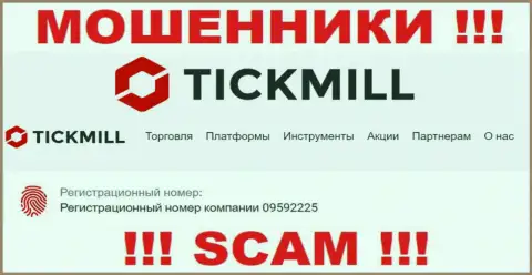 Присутствие номера регистрации у Tickmill (09592225) не значит что компания честная