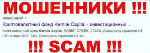 Kernite Capital - это МОШЕННИК !!! SCAM !!!